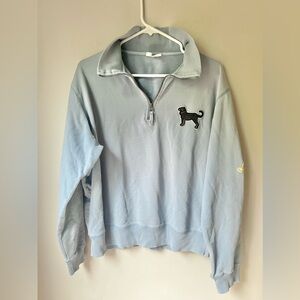 The Black Dog Mens Nantucket Small Sweatshirt | 1/4 Zip (NOT MINT, Hole)